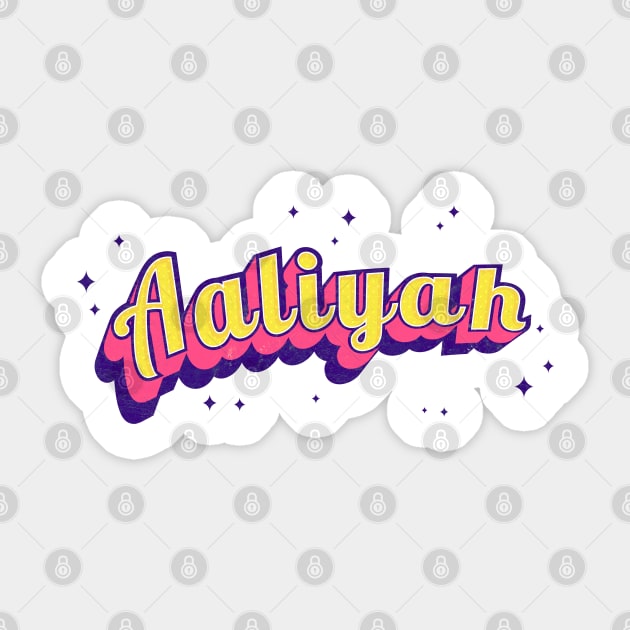 Aaliyah Aaliyah Aaliyah Sticker by TEENIE DESIGN